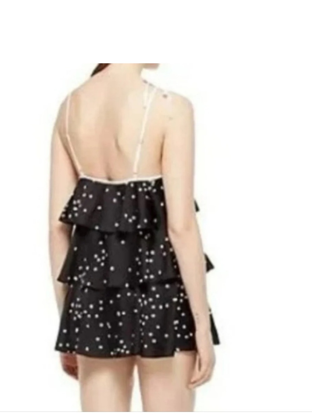 Kate Spade Polka Dot Ruffle Chemise Tank Top - Picture 2 of 5